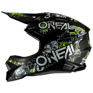 O'Neal 3 Series Attack Helmet MX Motocross Off-Road Dirt Bike ATV Mens Adult 