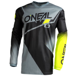 2022 O'Neal Element Racewear Jersey - Black/Gray/Neon Yellow