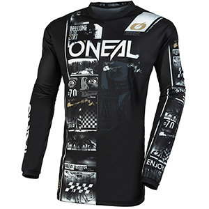 2023 O'Neal Element Attack Youth / Kids Jersey - Black/White