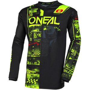 2023 O'Neal Element Attack Youth / Kids Jersey - Black/Neon
