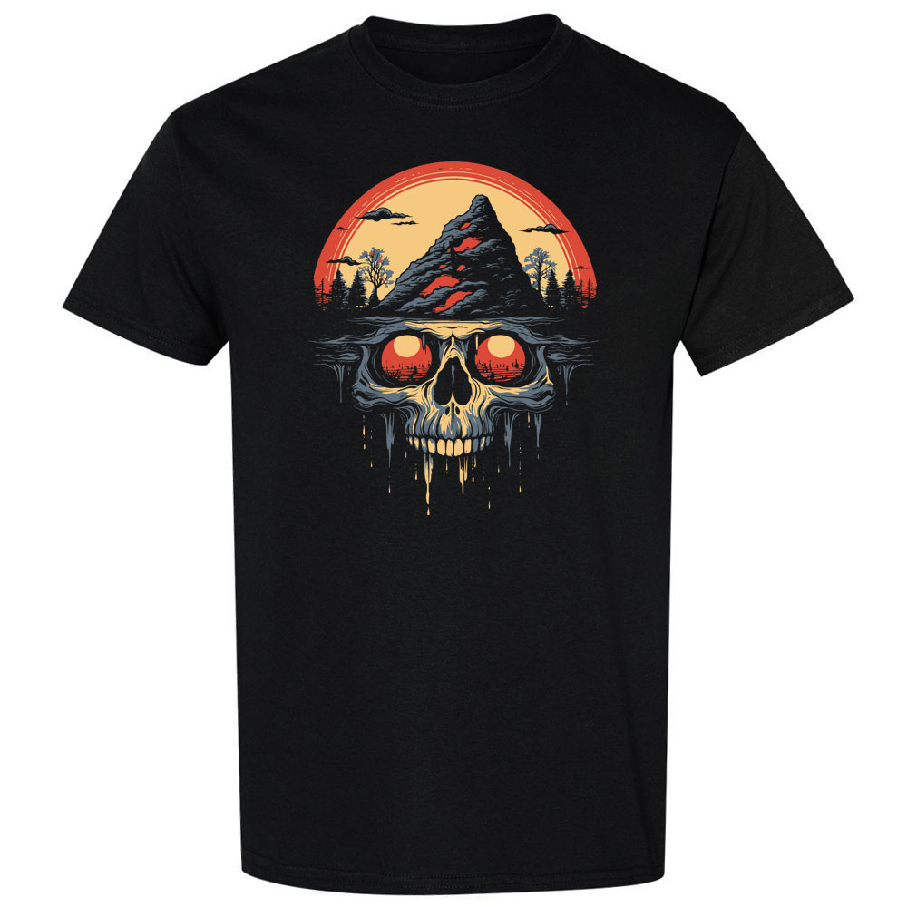 MX Outfit T-shirt Halloween Mountain Skull